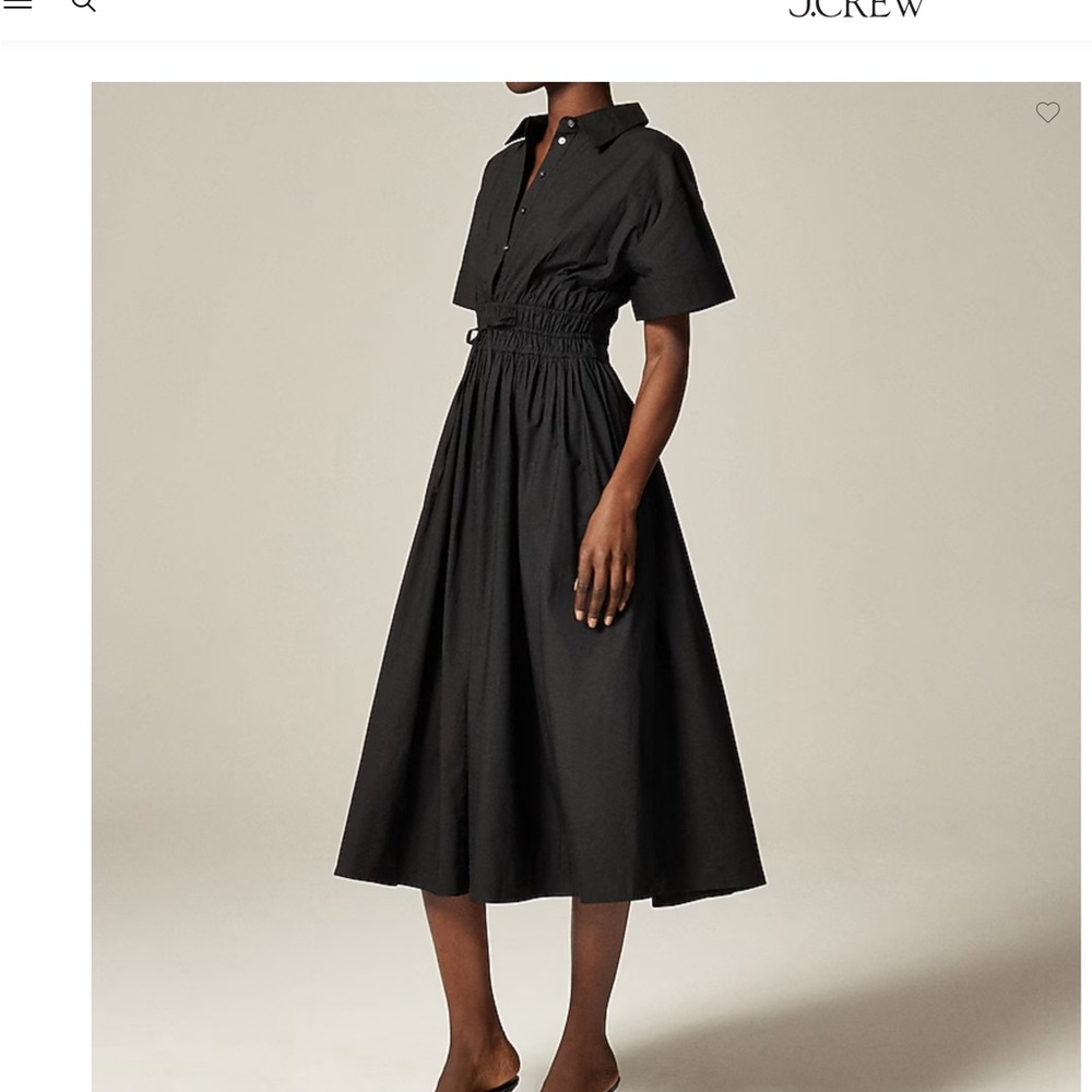 J. Crew Charcoal Midi Dress
